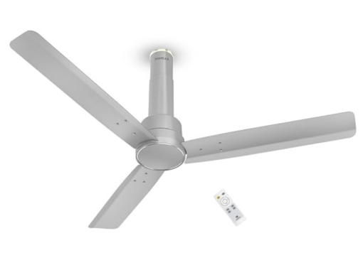 Havells 1200mm Elio BLDC Motor Ceiling Fan | Remote Controlled, High Air Delivery Fan | 5 Star Rated, Upto 60% Energy Saving, 2 Year Warranty | (Pack of 1, Grey)